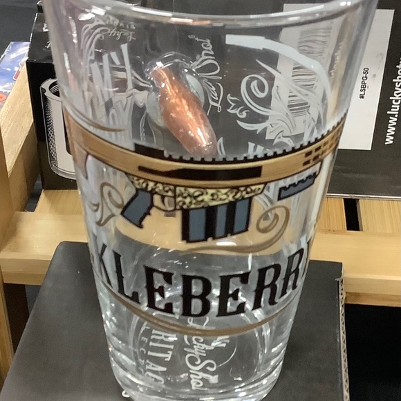 Lucky Shot 50 cal bullet Pint Glass - I’m Your Huckleberry…Say When - Picture 3 of 3